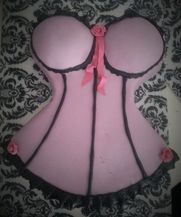 Een taart in vorm van een corset